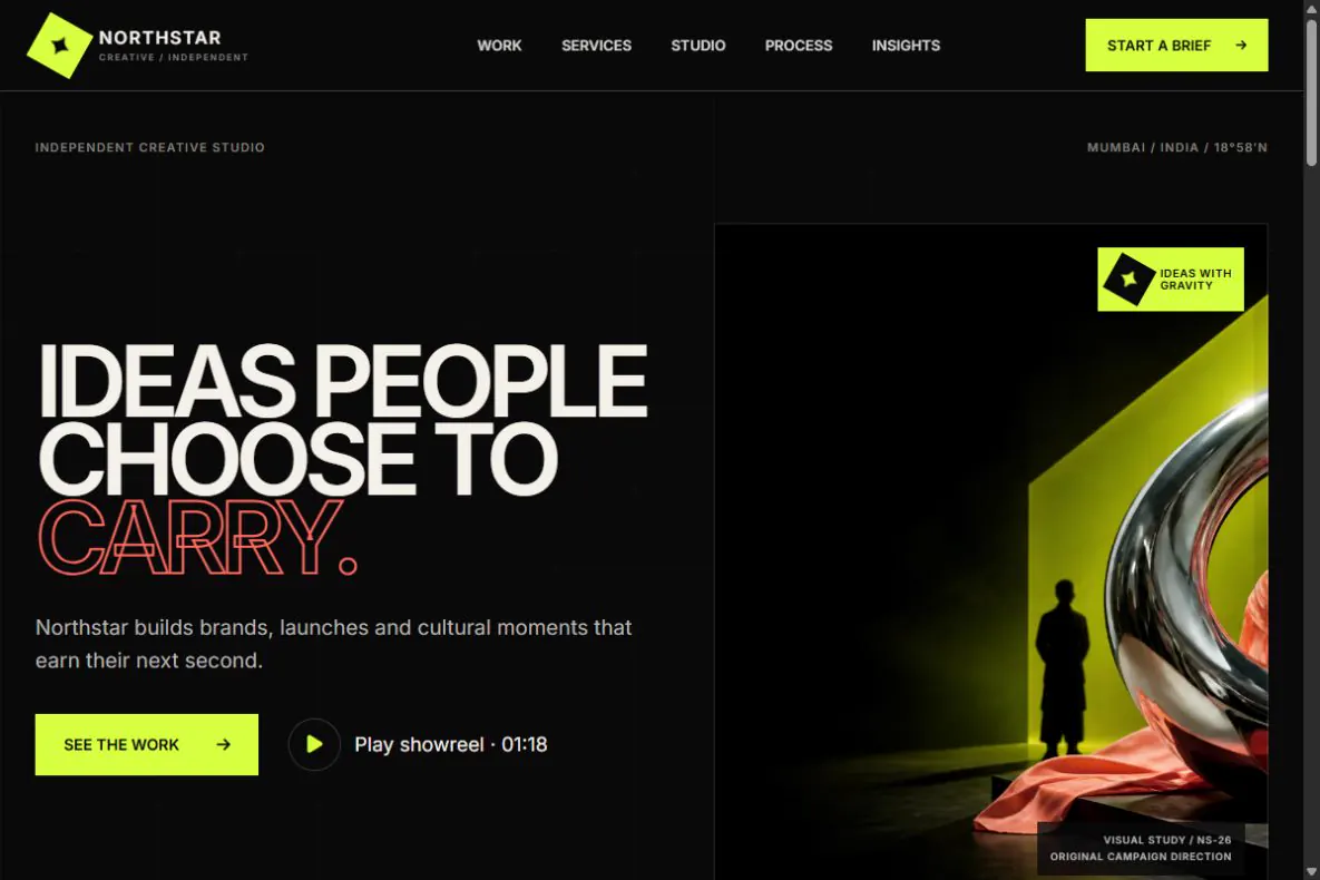 Northstar Creative website screenshot
