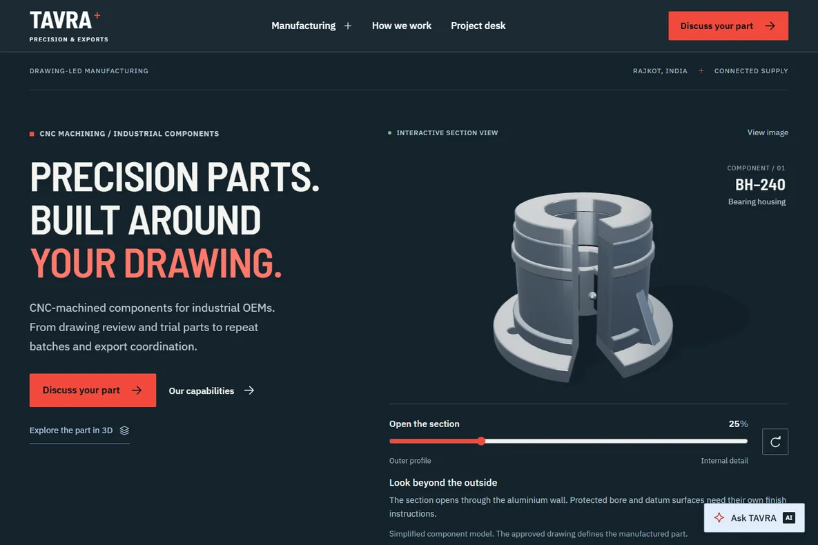 TAVRA website screenshot